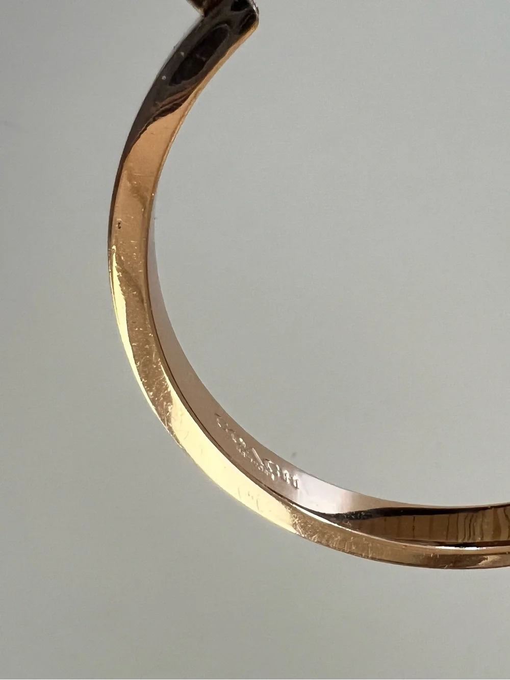 Coach Signature Hinged Bangle Bracelet in Rose Gold CX686